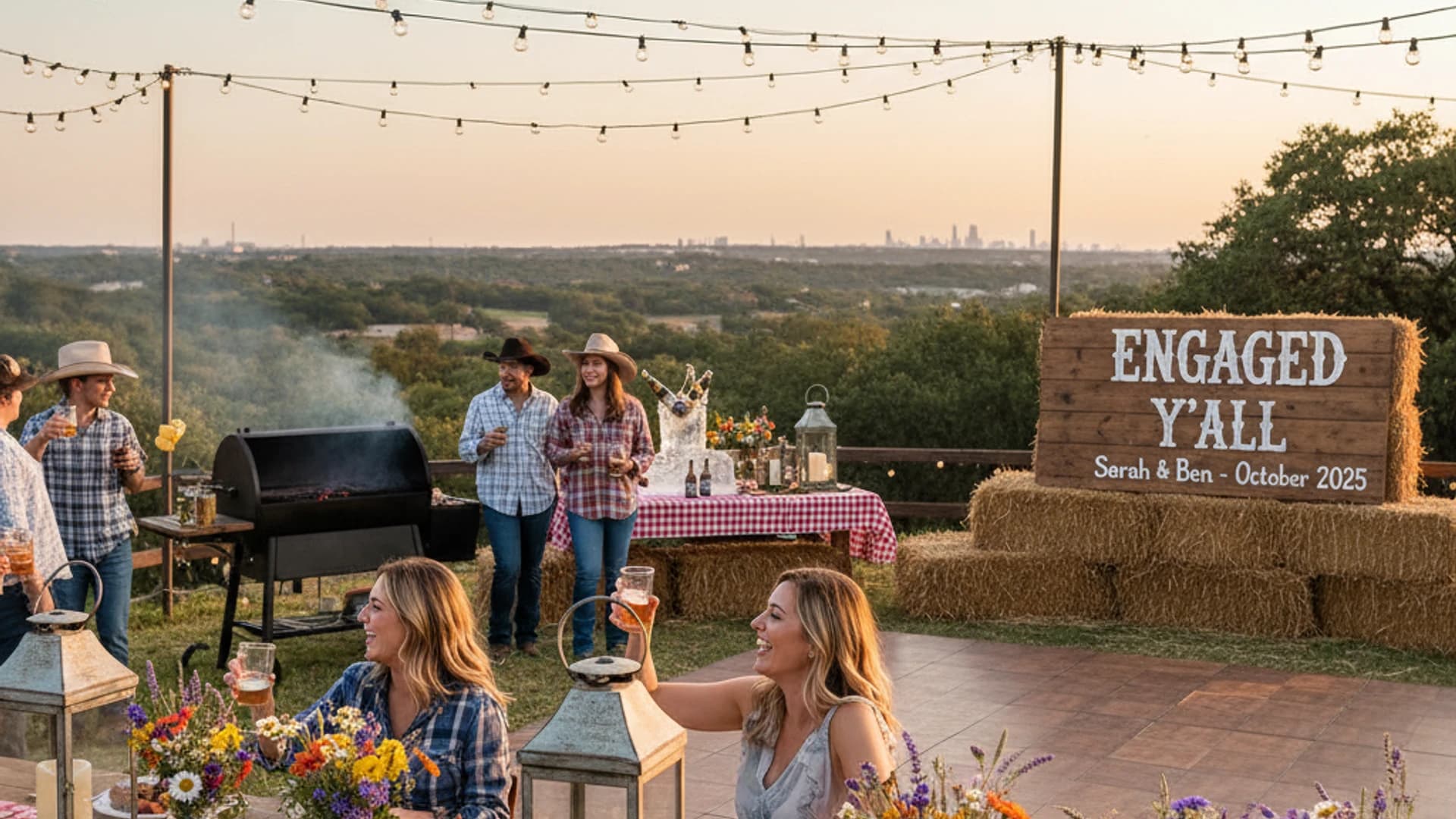 Rustic BBQ Engagement Party Décor Ideas