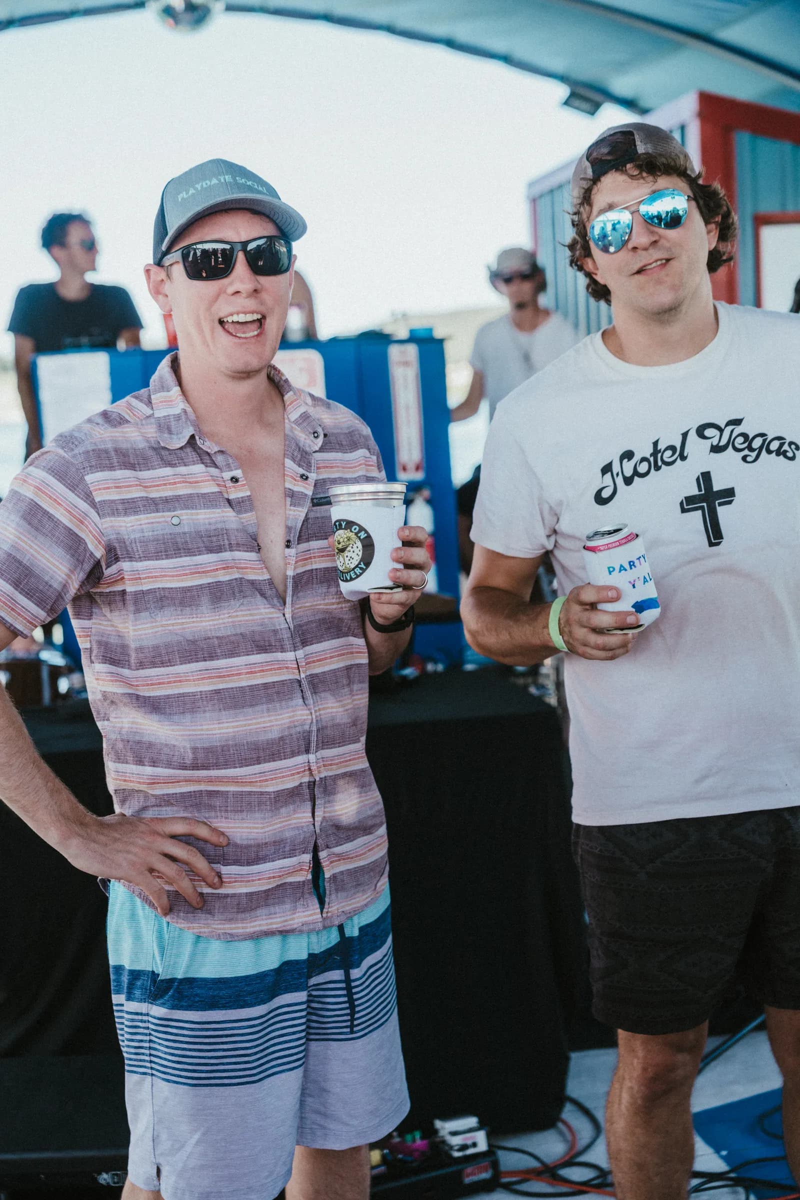 A group toasting on a Premier party cruise