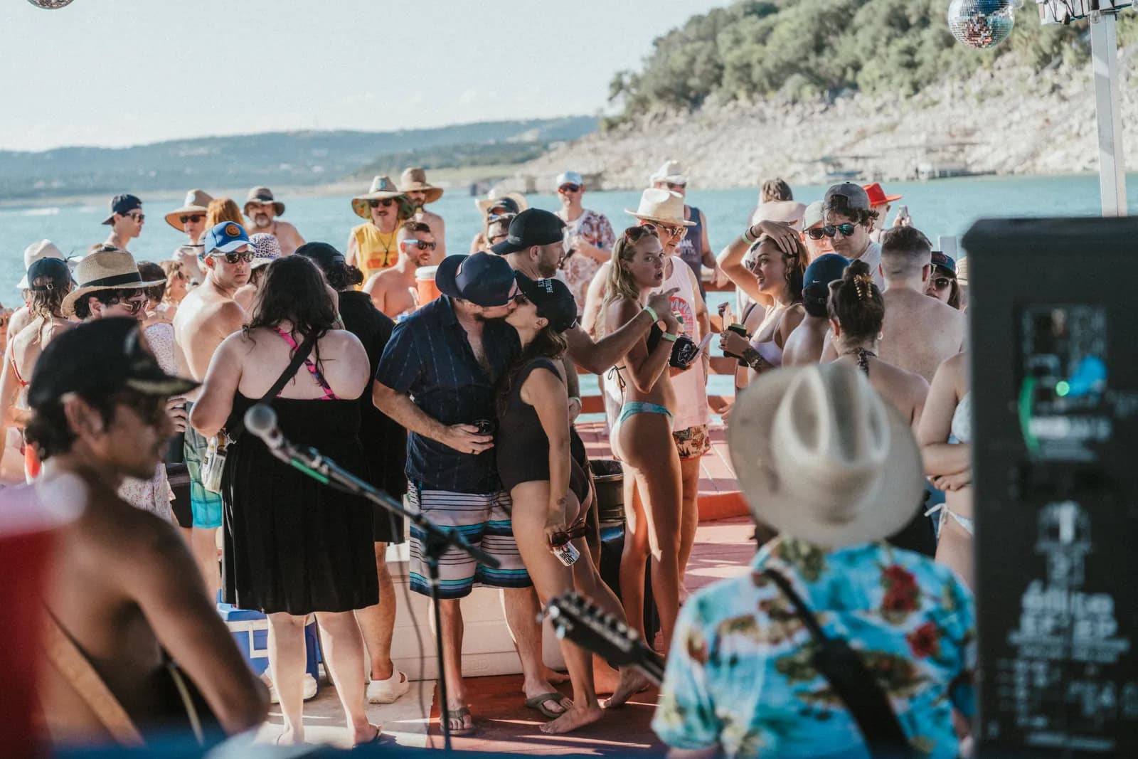 A Premier Party Cruises crowd on Lake Travis
