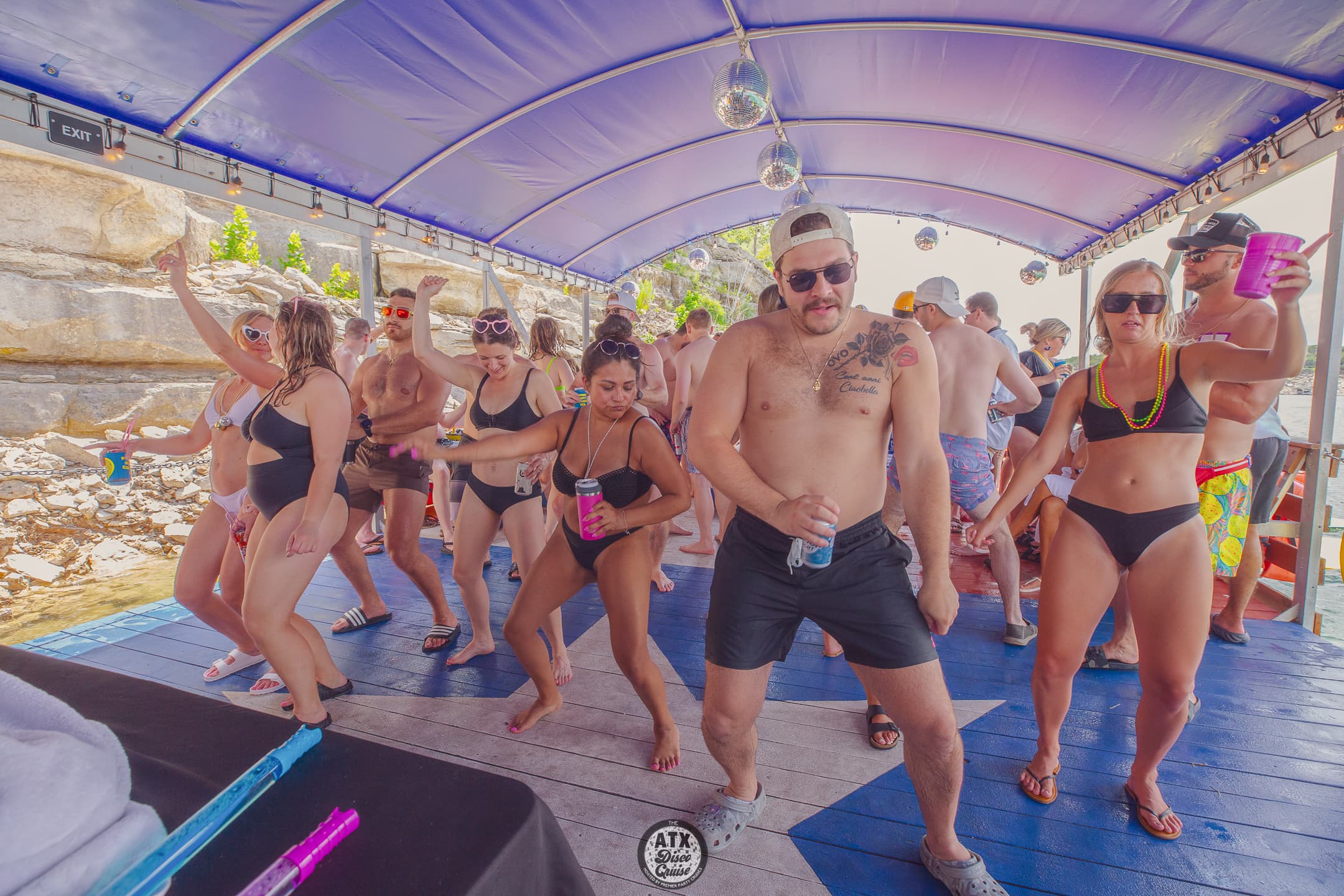 Lake Travis bachelor party — photo by Capital City Shots for Premier Party Cruises