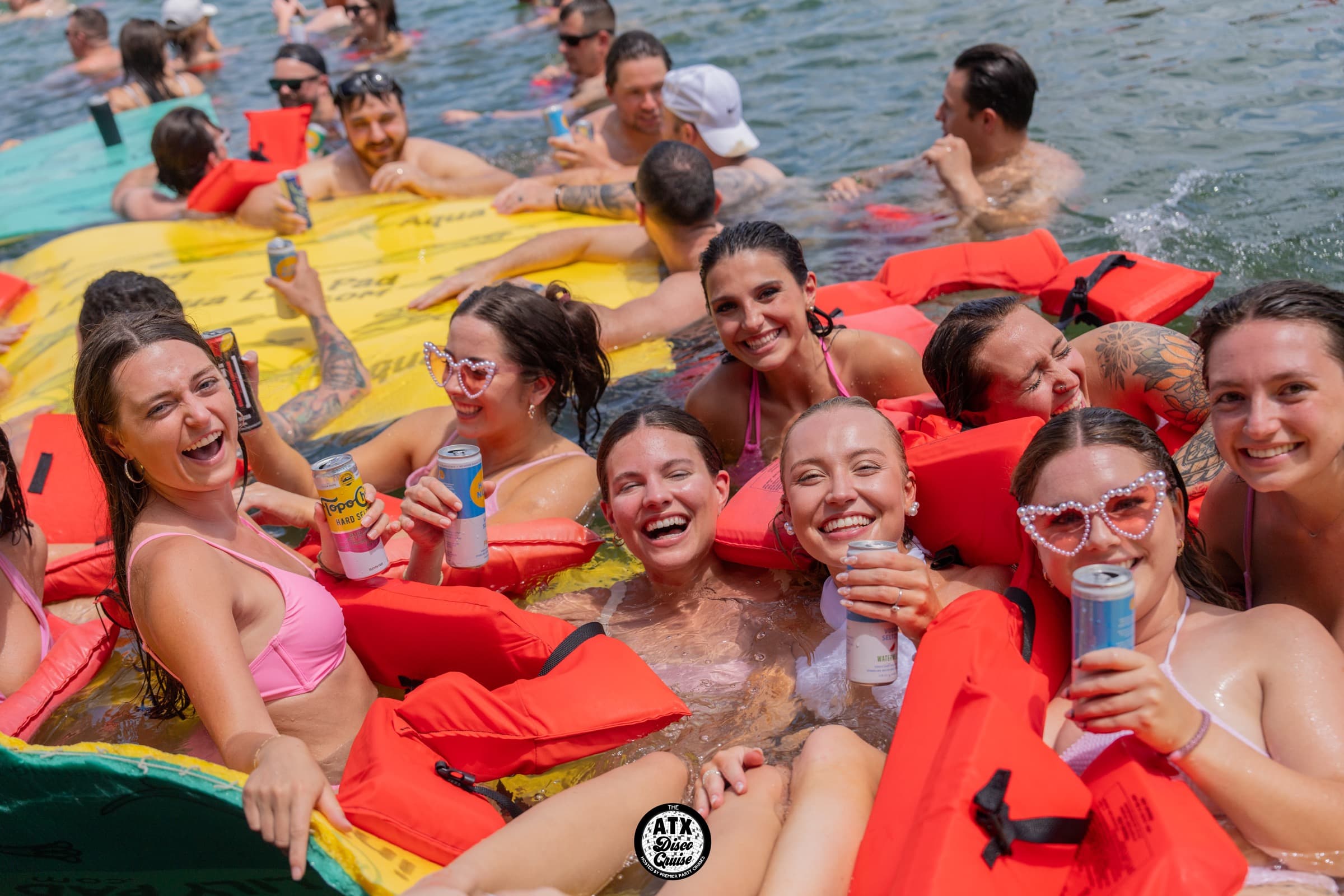 Premier Party Cruises deck party on Lake Travis