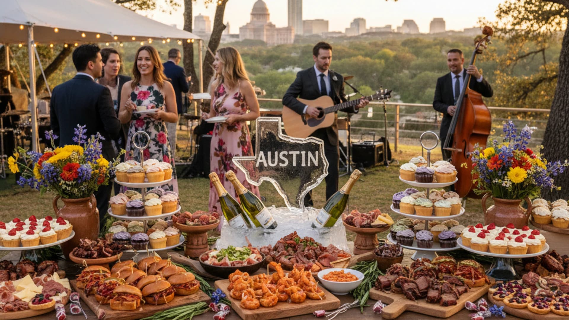 Food and Catering Inspiration for Austin Engagement Parties