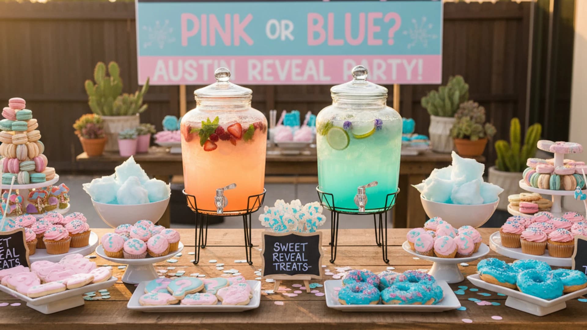 Pink and Blue Snack and Drink Ideas for Your Reveal Party