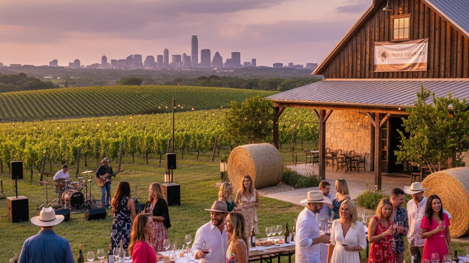 Wine Tasting and Vineyard Party Ideas Near Austin