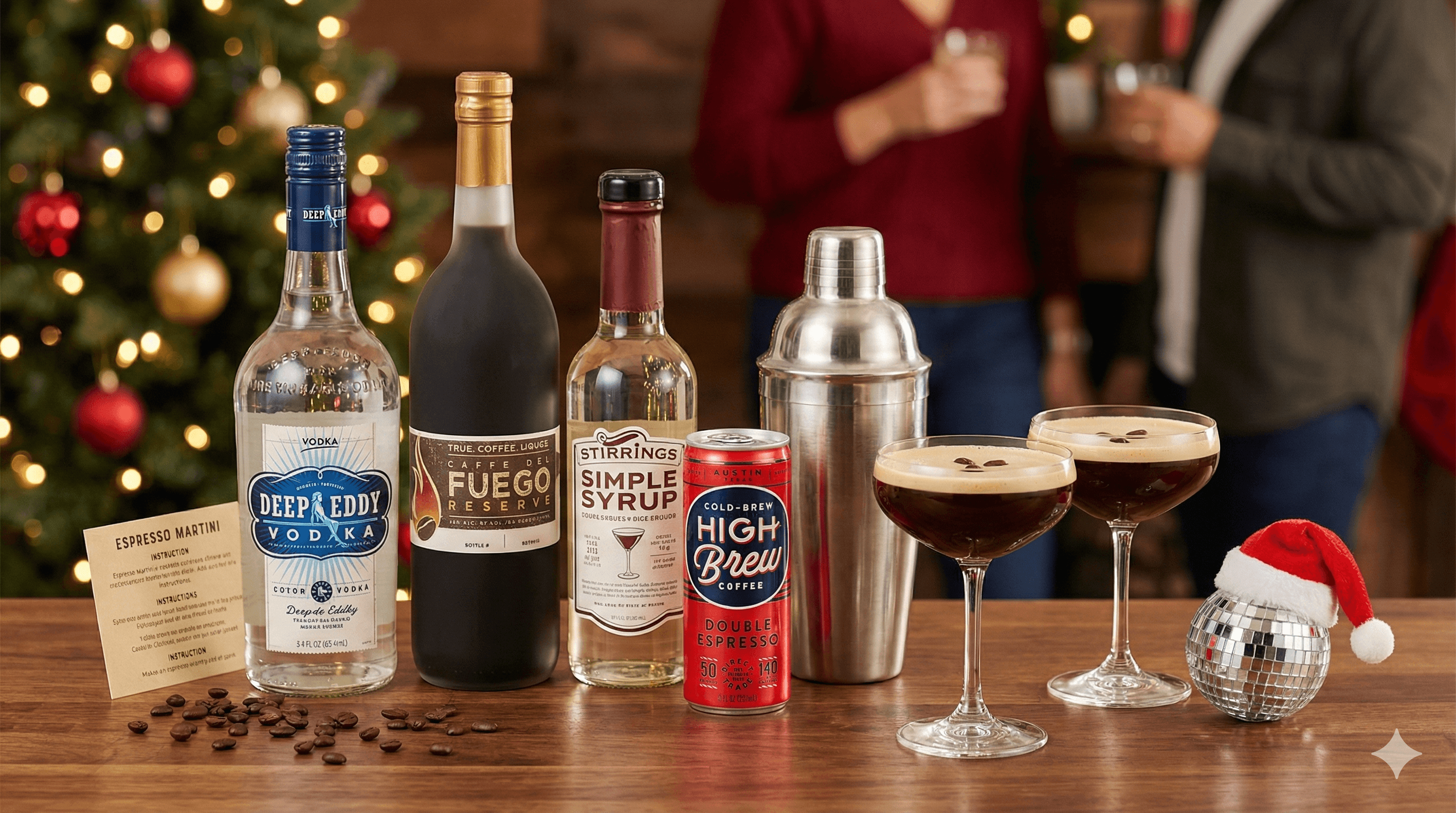 Espresso Martini Cocktail Kit with Deep Eddy Vodka and Caffe Del Fuego