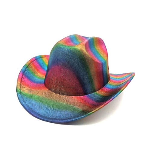 Iridescent Rainbow Cowboy Hat