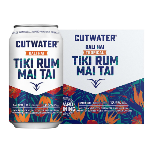Cutwater Tropical Tiki Rum Mai Tai • 4 Pack 12oz Can