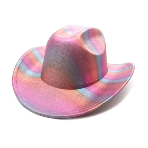 Iridescent Rainbow Cowboy Hat