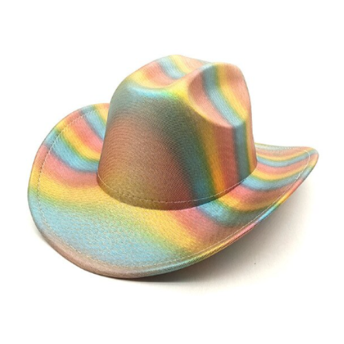 Iridescent Rainbow Cowboy Hat