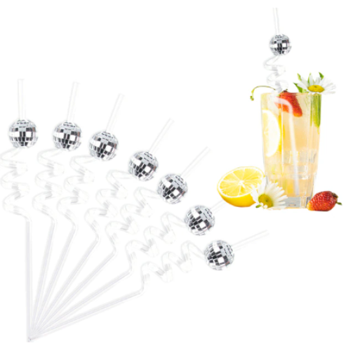 Disco Ball Straws • 6pcs