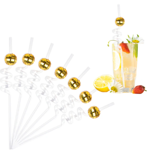 Disco Ball Straws • 6pcs