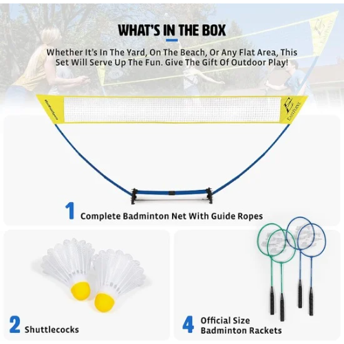 Easy Setup Badminton Set - RENTAL