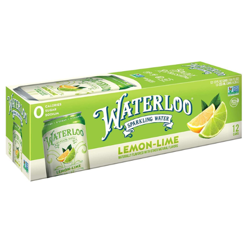 Waterloo Sparkling Water Lemon-Lime • 12 Pack 12oz Can