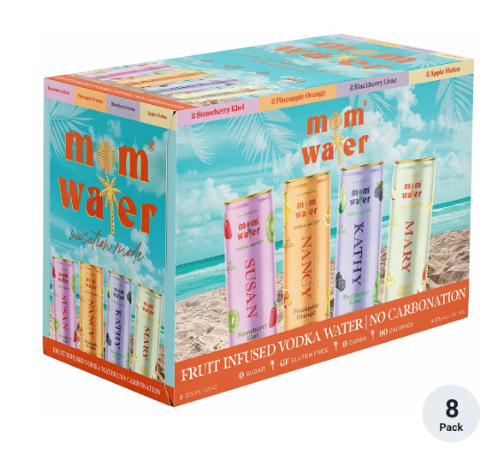 Mom Water Variety Pack • 8 Pack 12oz Can Brown Distributing Company