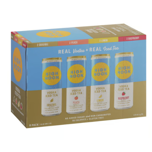 High Noon Vodka Ice Tea Variety • 8 Pack 12oz Can