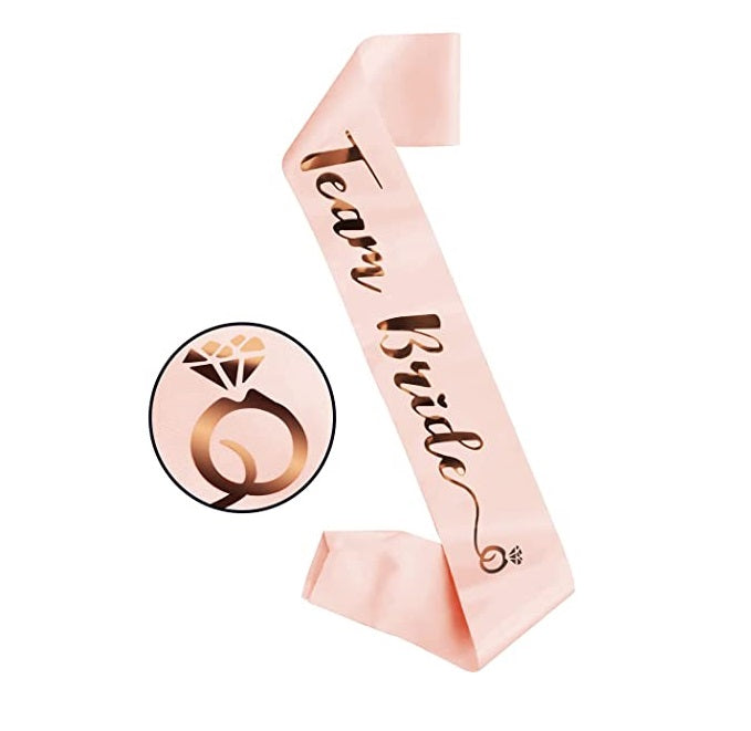 Get your bride tribe looking fabulous with our "Team Bride" sash! Perfect for your bachelorette bash. Let's slay this wedding season 💃💍 #BrideTribe #PartyOn