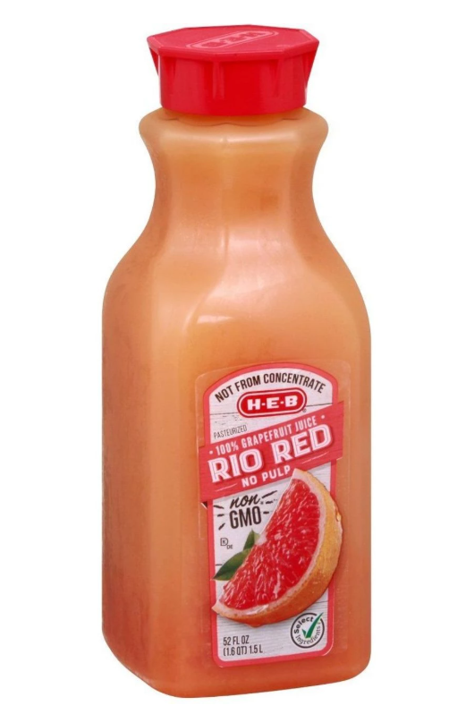 H-E-B Rio Red Grapefruit Juice • 52oz Bottle